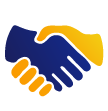 Illustration of handshake. 