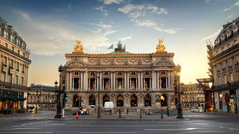 Palais or Opera Garnier & The National Academy of Music in Paris, France