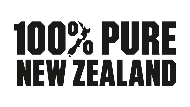 The image reads "100% pure New Zealand"